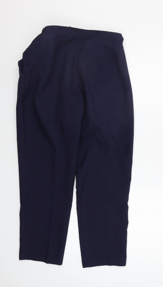 Womens UK Size 10 Damart Regular Fit  Blue Trousers