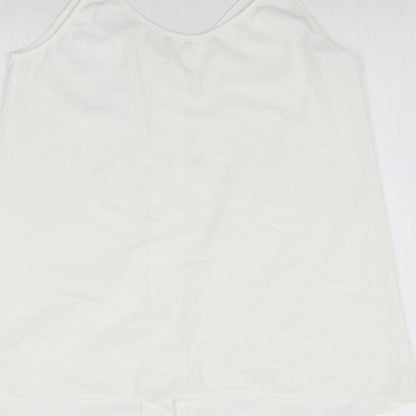 Womens UK Size XL Preworn White Basic Tank