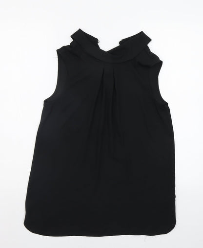 Womens UK Size 10 Debenhams Black Basic Blouse