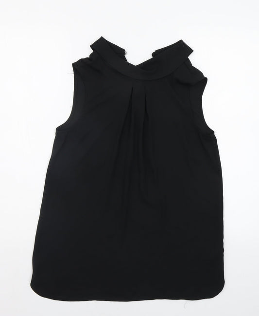 Womens UK Size 10 Debenhams Black Basic Blouse
