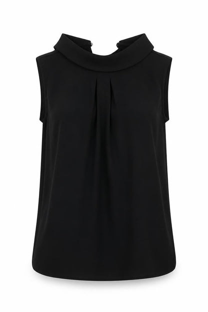 Womens UK Size 10 Debenhams Black Basic Blouse