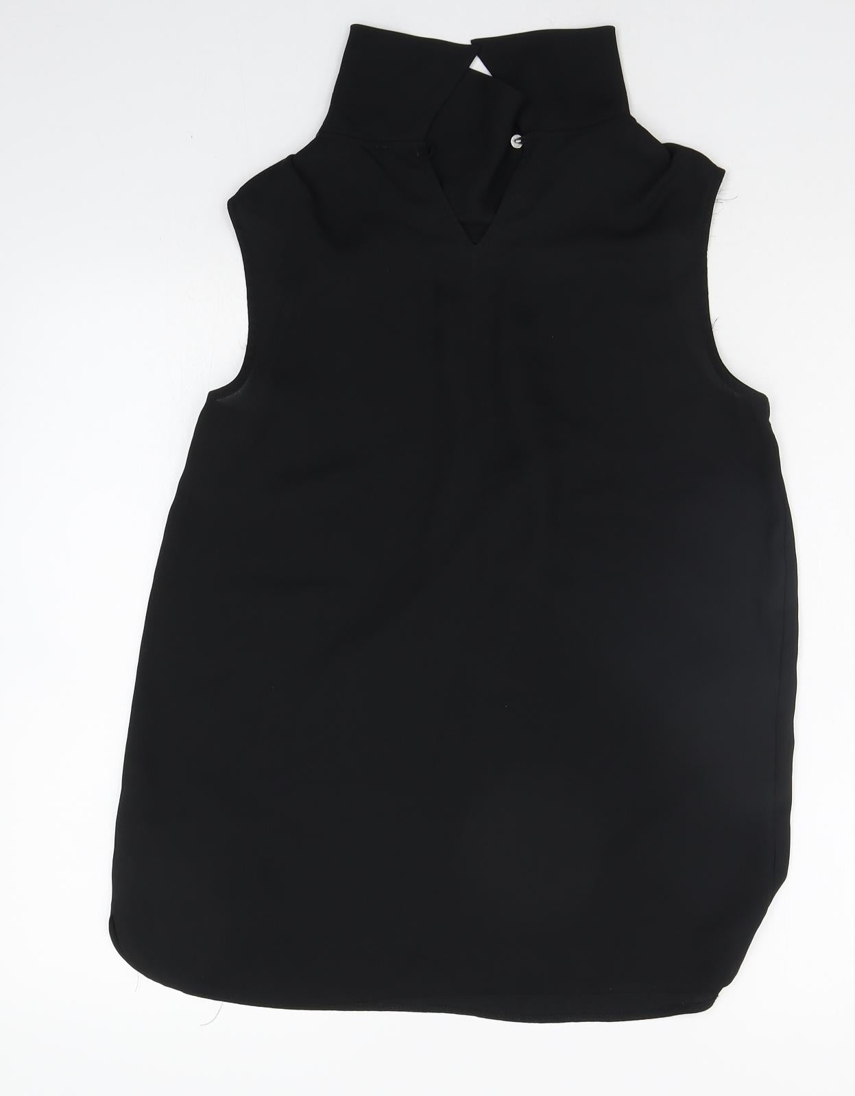 Womens UK Size 10 Debenhams Black Basic Blouse