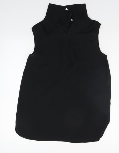 Womens UK Size 10 Debenhams Black Basic Blouse