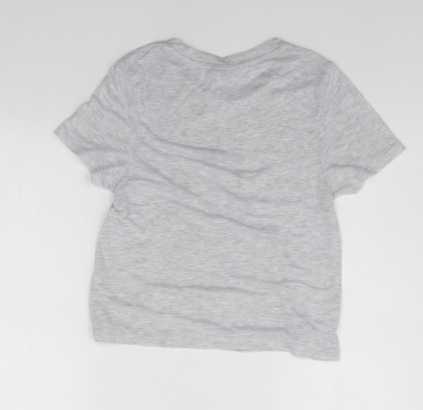 Womens UK Size 6 Topshop Grey Basic T-Shirt
