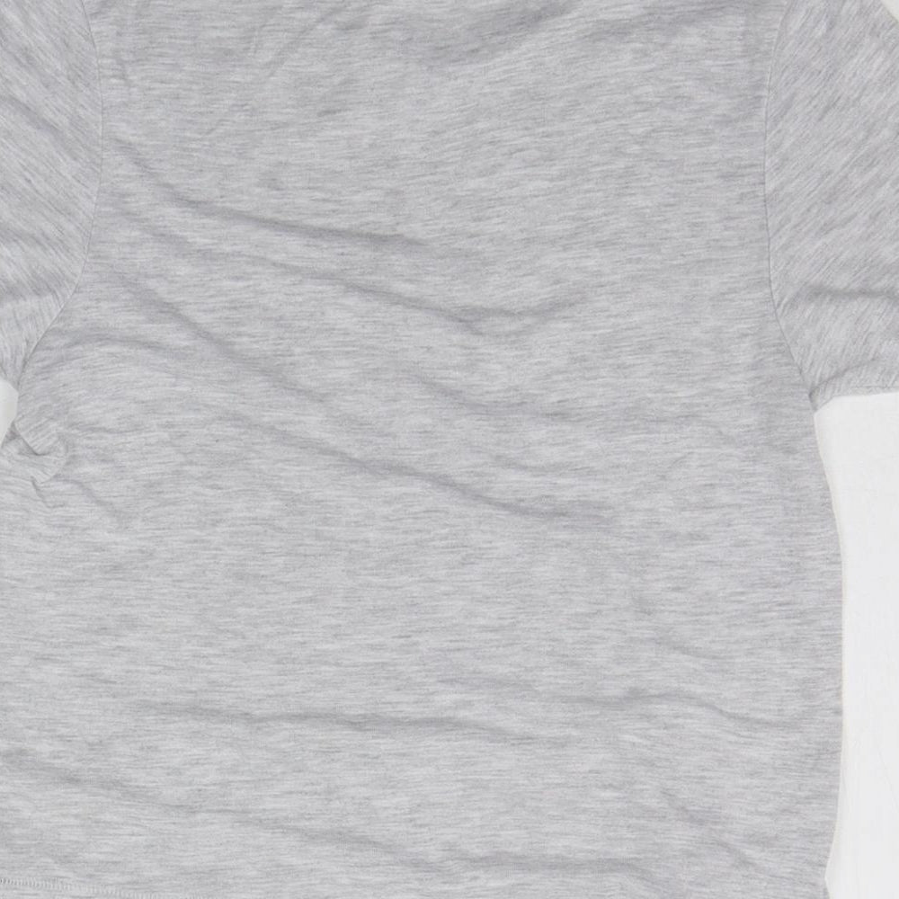 Womens UK Size 6 Topshop Grey Basic T-Shirt