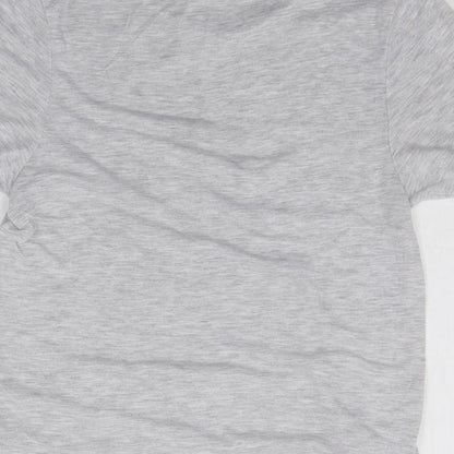 Womens UK Size 6 Topshop Grey Basic T-Shirt