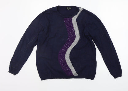 Womens UK Size M Hepburn Blue Pullover Jumper