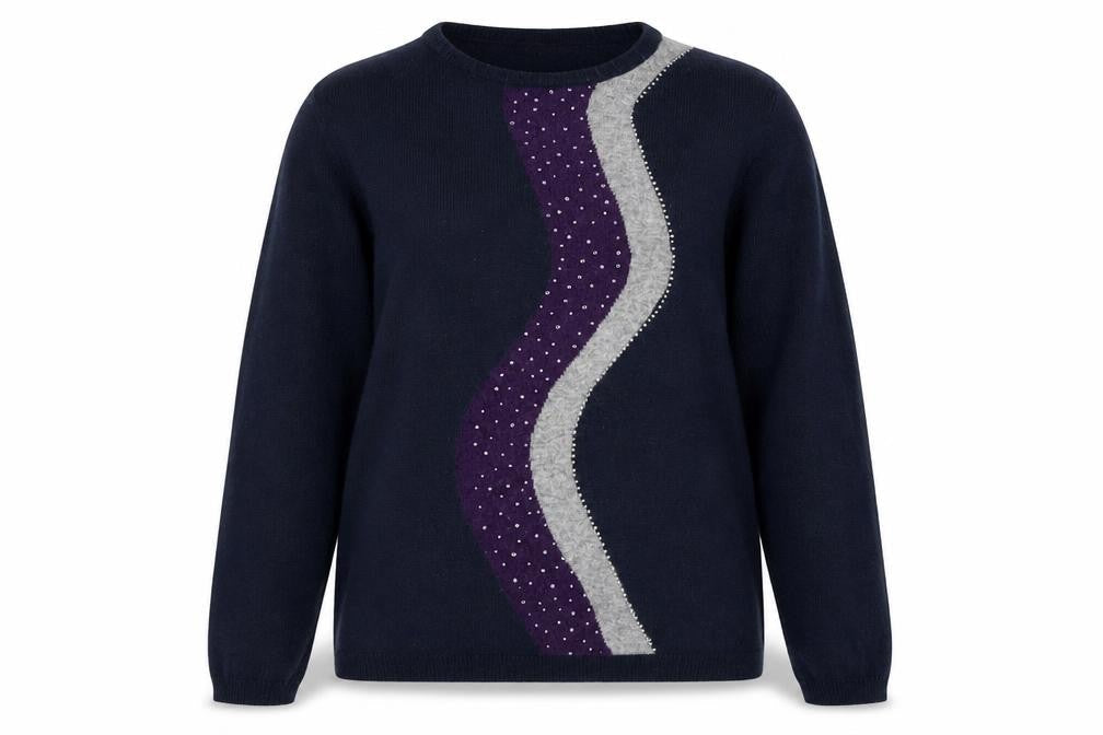 Womens UK Size M Hepburn Blue Pullover Jumper