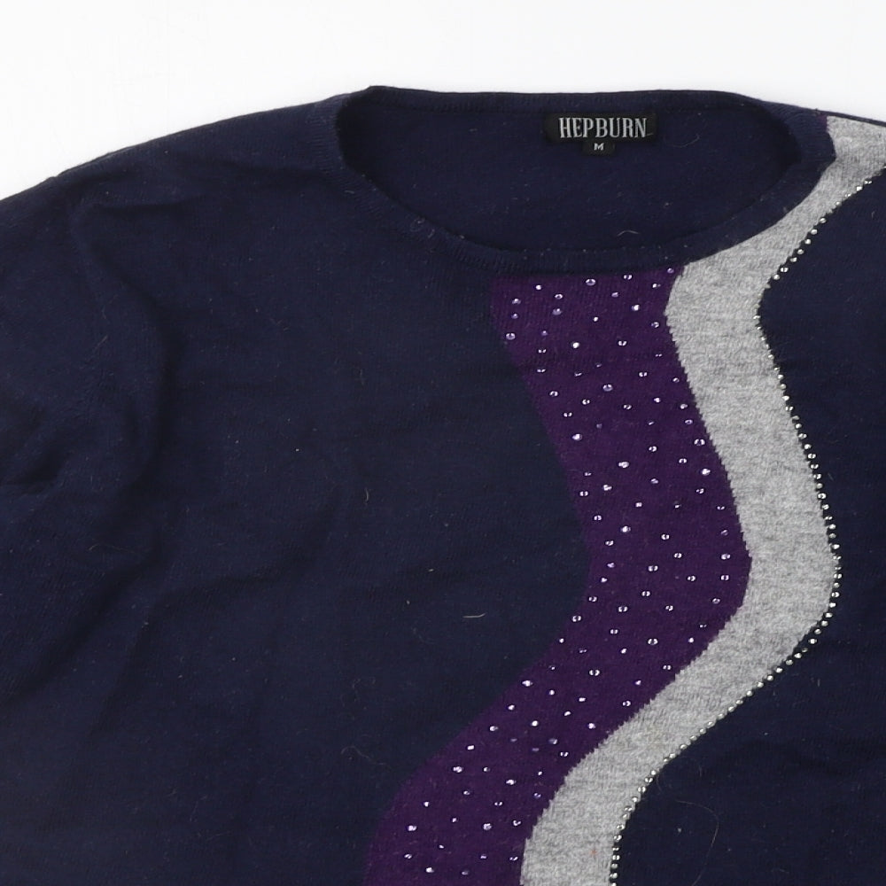 Womens UK Size M Hepburn Blue Pullover Jumper