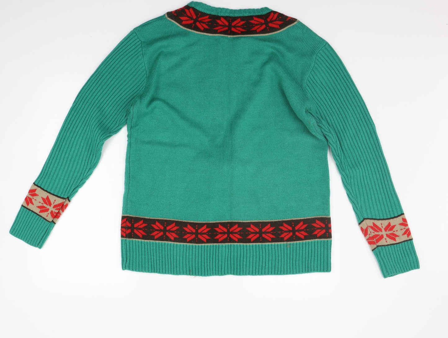 CHRIMBOFREAKS Mens Green   Pullover Jumper Size XL  - christams