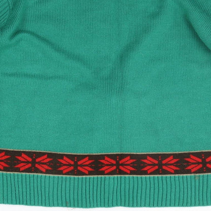 CHRIMBOFREAKS Mens Green   Pullover Jumper Size XL  - christams