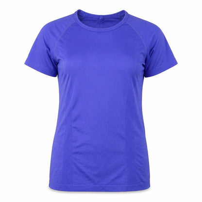 Womens UK Size 10 WORKOUT Blue Basic T-Shirt