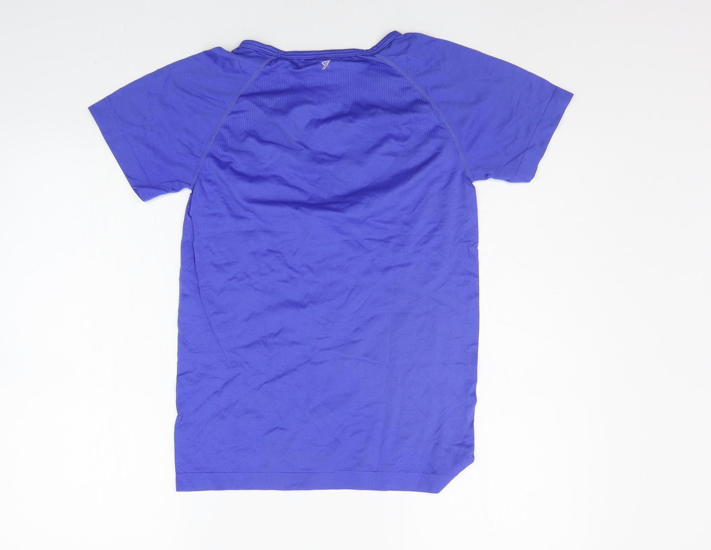 Womens UK Size 10 WORKOUT Blue Basic T-Shirt