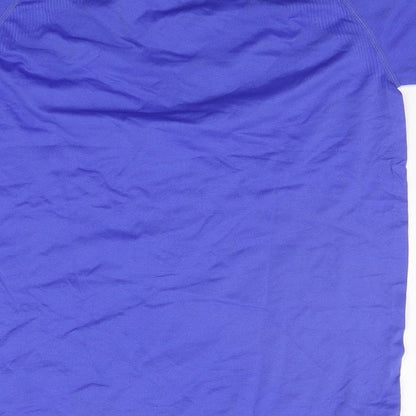 Womens UK Size 10 WORKOUT Blue Basic T-Shirt