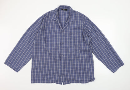 Allders Mens Blue Check   Button-Up Size L
