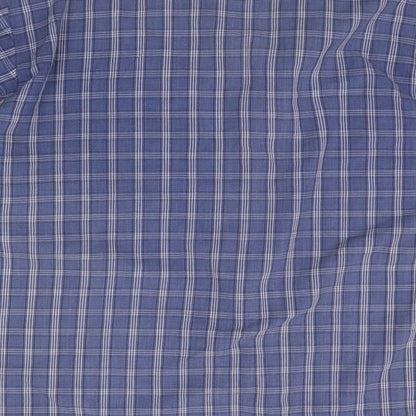 Allders Mens Blue Check   Button-Up Size L