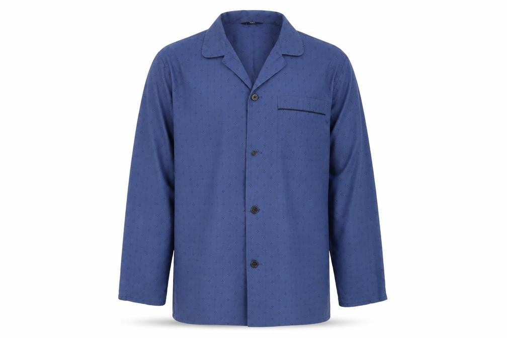 Marks & Spencer Mens Blue Geometric   Button-Up Size M
