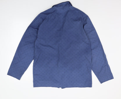 Mens UK Size M Marks and Spencer Blue  Button-Up Long Sleeve Casual Shirt