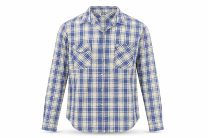 Mens UK Size 14 Moto Menswear Blue  Button-Up Long Sleeve Casual Shirt