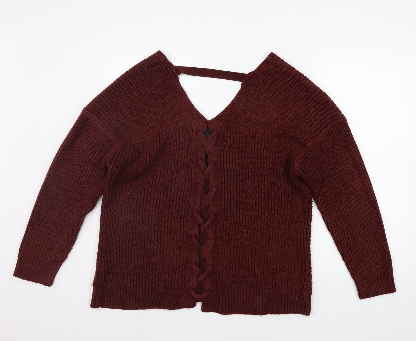 Womens UK Size S New Look Brown Pullover Jumper