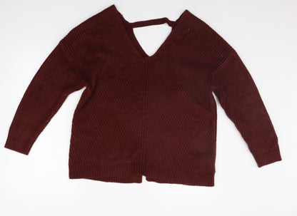Womens UK Size S New Look Brown Pullover Jumper
