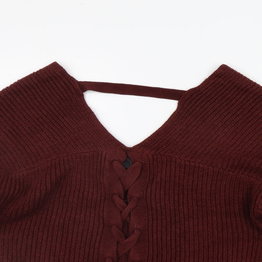 Womens UK Size S New Look Brown Pullover Jumper
