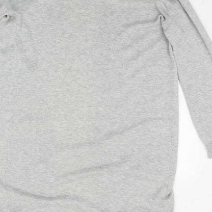 Womens UK Size L H&M Grey Full Zip Jumper