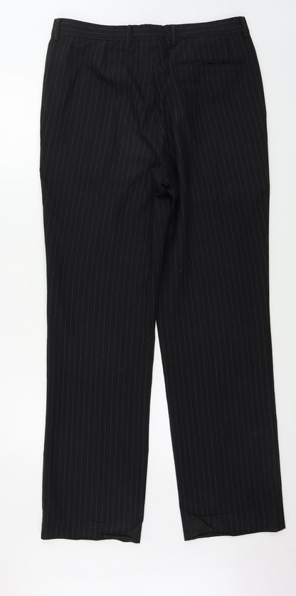 F&F  Mens Black Striped  Trousers  Size 34 in L33 in