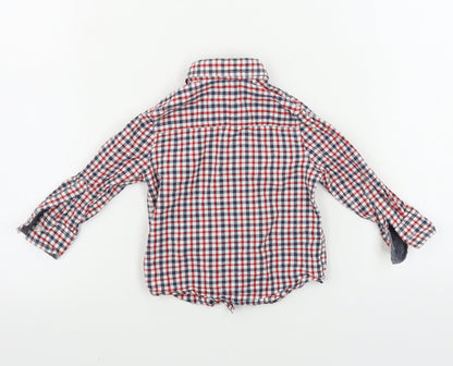 Primark  Boys Red Check  Basic Button-Up Size 12-18 Months