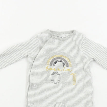F&F  Boys Grey   Babygrow One-Piece Size Newborn