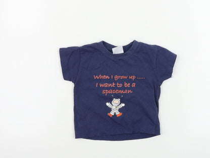 Ladybird Boys Blue   Basic T-Shirt Size 3-6 Months