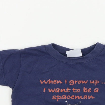 Ladybird Boys Blue   Basic T-Shirt Size 3-6 Months