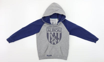 West Bromwich Albion  Boys Grey   Pullover Hoodie Size 8-9 Years