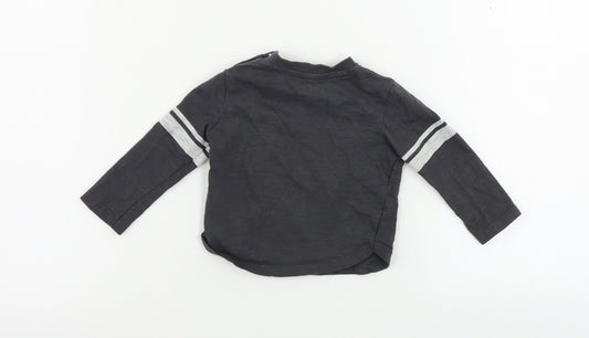 F&F  Boys Grey   Basic T-Shirt Size 3-6 Months