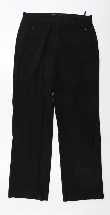 Womens UK Size L Joella Di Marco Regular Fit  Black Trousers