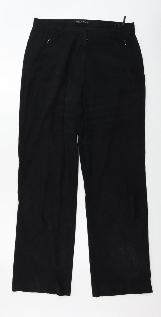 Womens UK Size L Joella Di Marco Regular Fit  Black Trousers