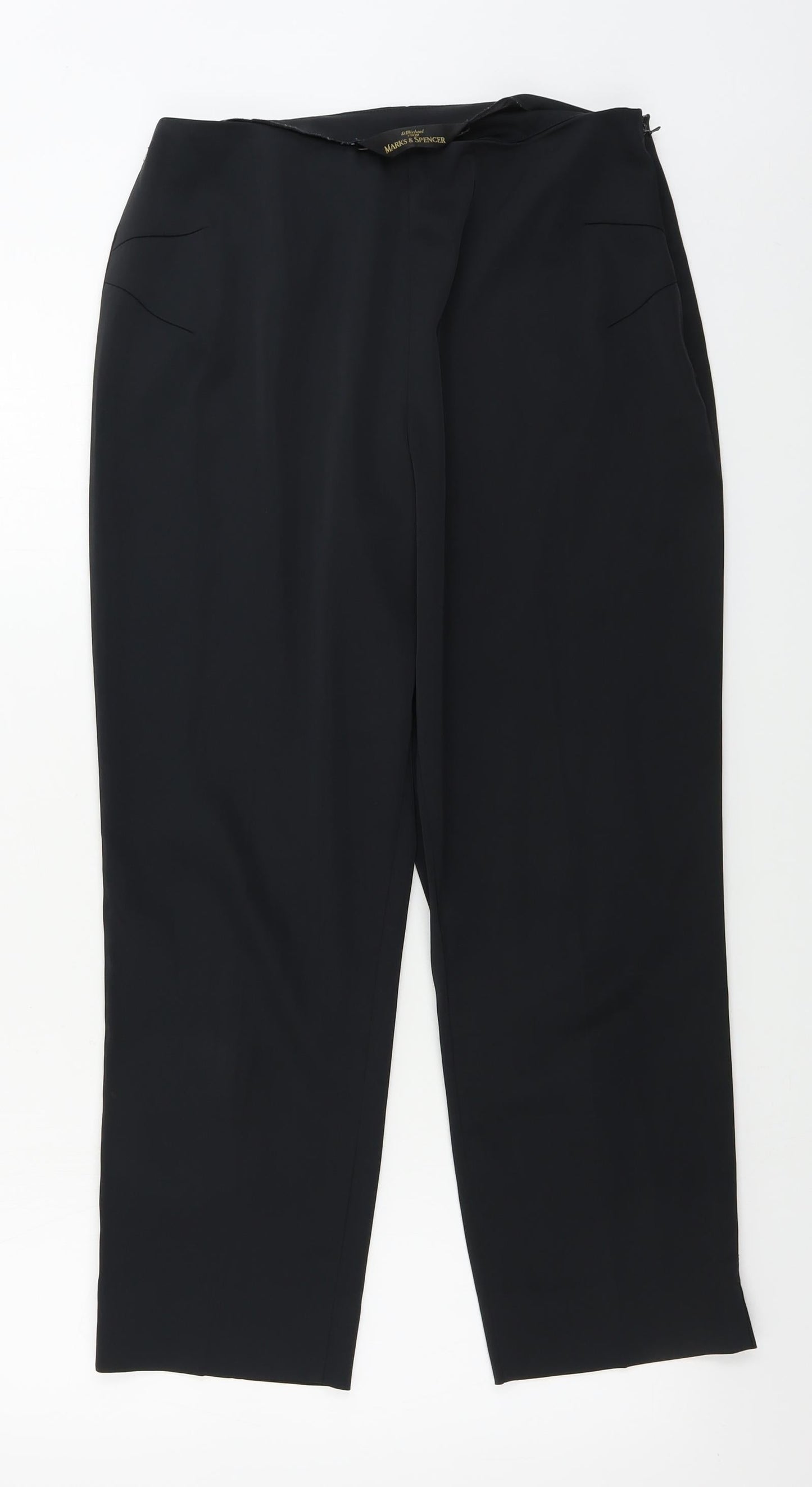 Womens UK Size 12 Marks and Spencer Regular Fit  Black Trousers