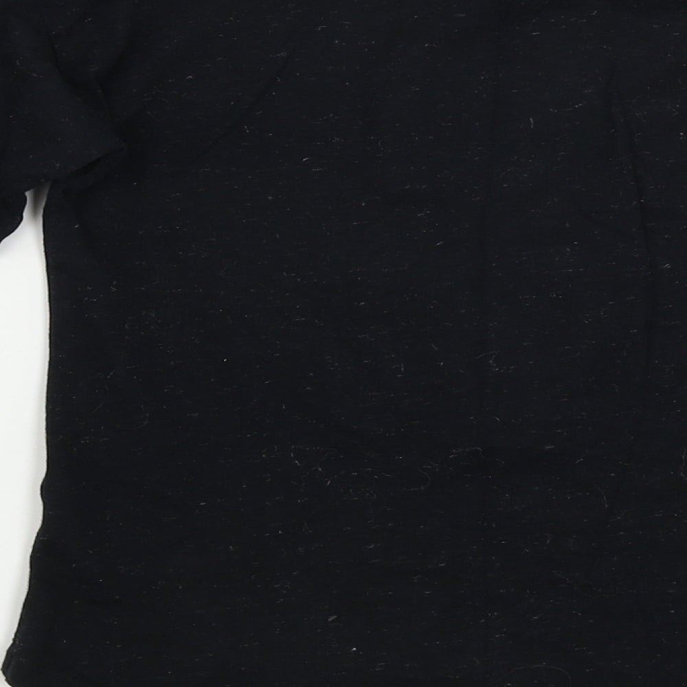 TU Boys Black   Basic T-Shirt Size 11 Years  - sequin detail