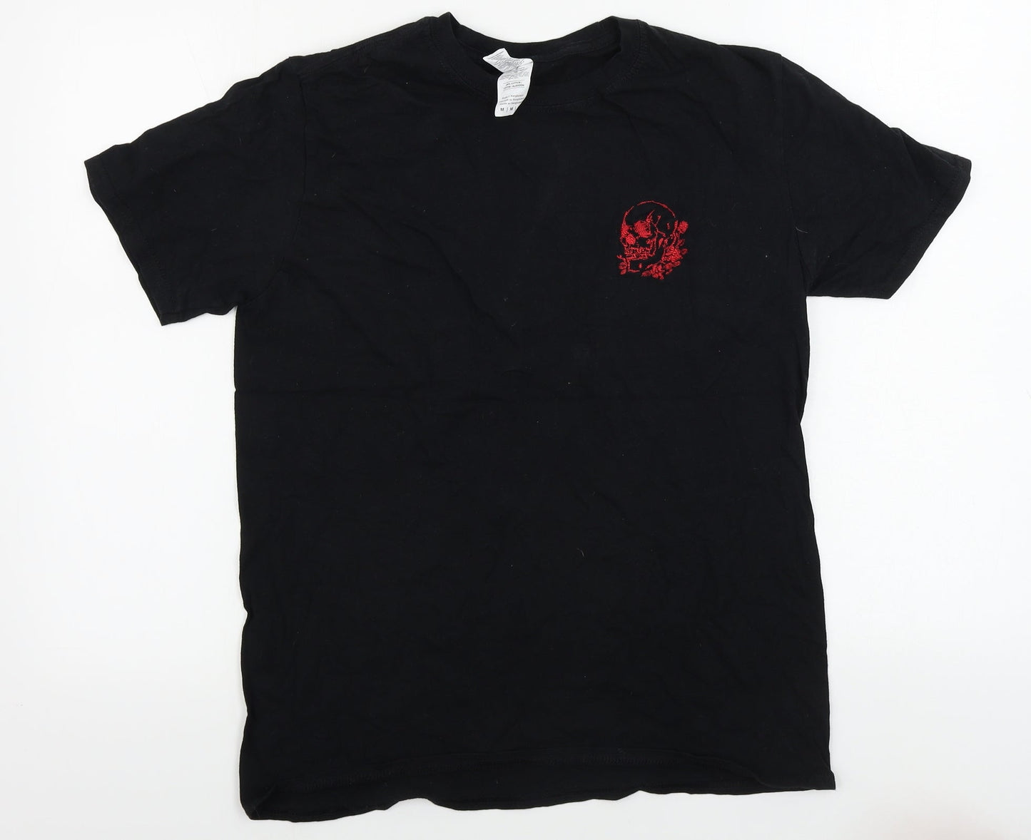Mens UK Size M Gildan Black  T-Shirt