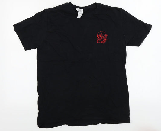 Mens UK Size M Gildan Black  T-Shirt