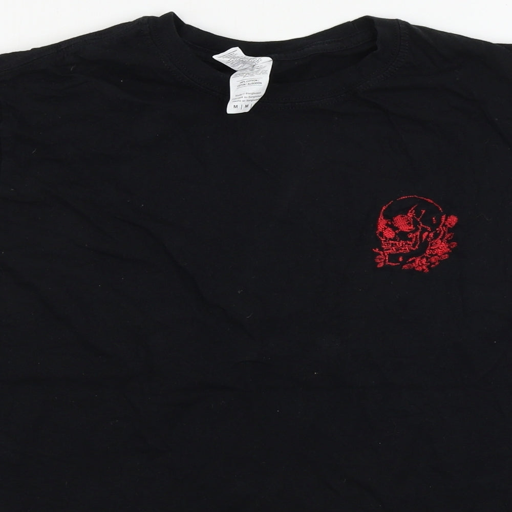 Mens UK Size M Gildan Black  T-Shirt