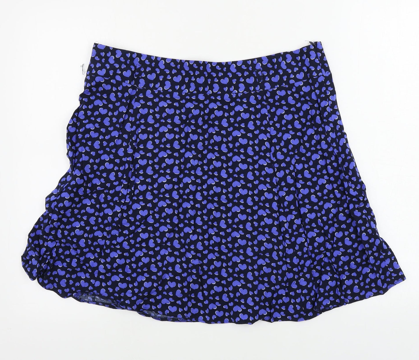 Papaya  Womens Blue Animal Print  A-Line Skirt Size 34 in