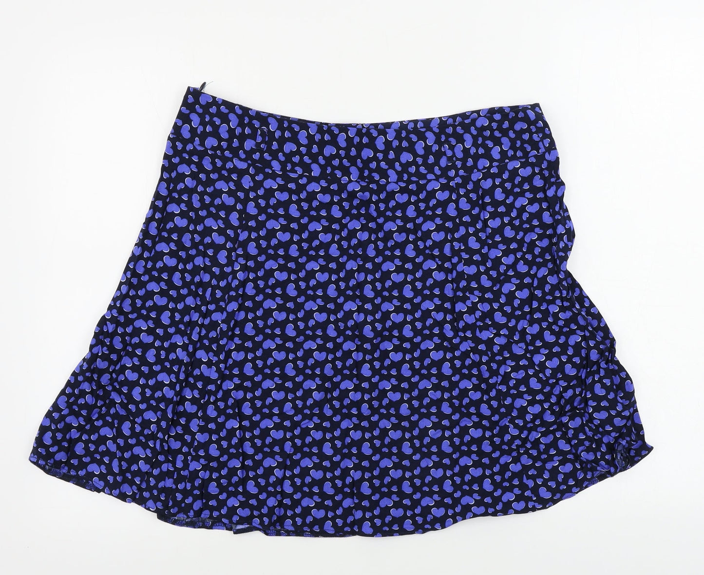 Papaya  Womens Blue Animal Print  A-Line Skirt Size 34 in