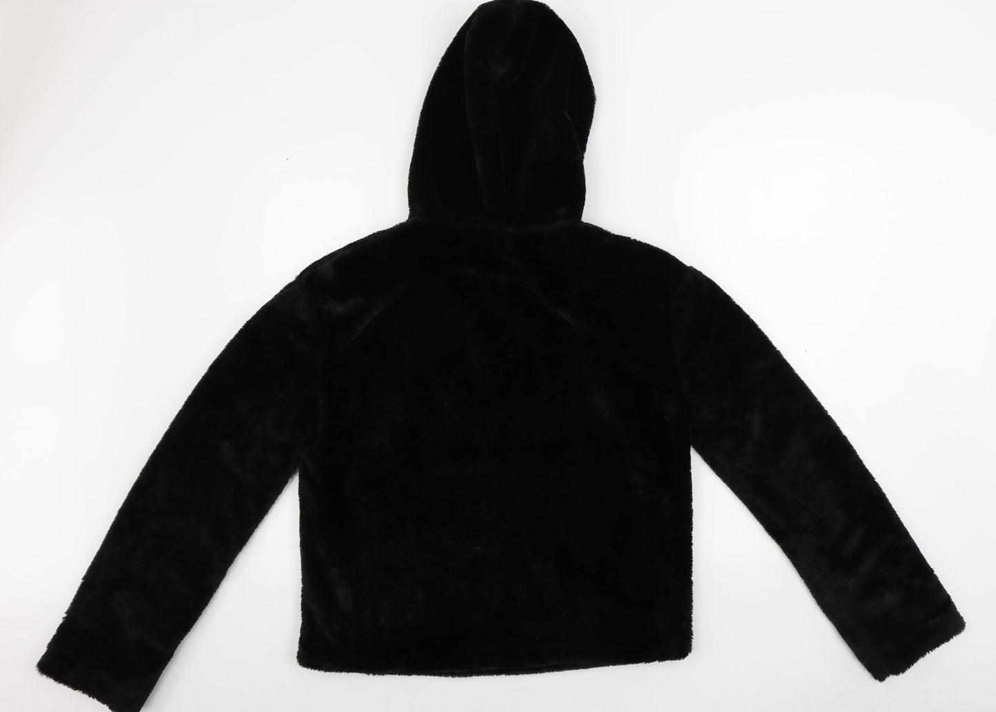 Womens UK Size 10 PRETTYLITTLETHING Black Henley Jumper
