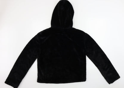 Womens UK Size 10 PRETTYLITTLETHING Black Henley Jumper