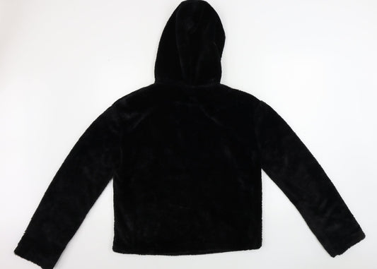 Womens UK Size 10 PRETTYLITTLETHING Black Henley Jumper