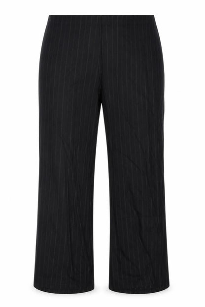 Marks & Spencer  Womens Black Striped  Trousers  Size 18 L28 in