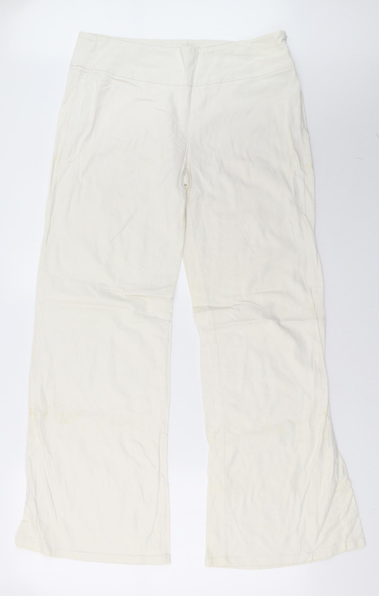 Womens UK Size XL villa Regular Fit  White Trousers