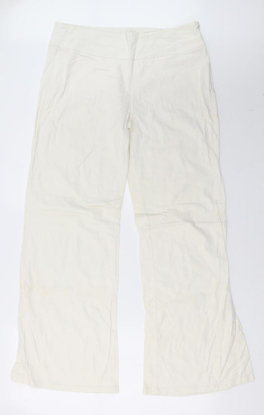 Womens UK Size XL villa Regular Fit  White Trousers