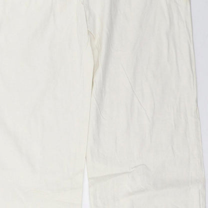 Womens UK Size XL villa Regular Fit  White Trousers